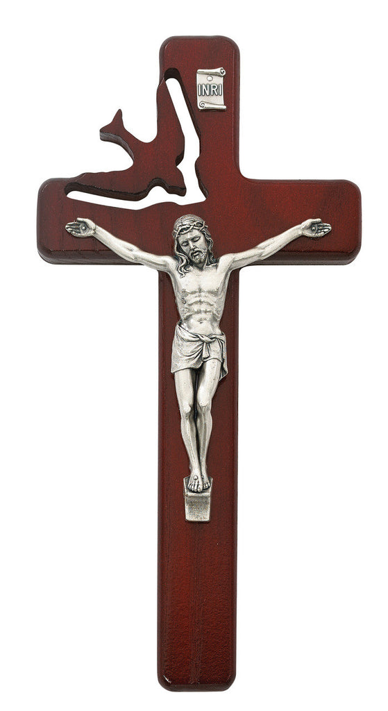 Holy Spirit Cherry-Stained Crucifix