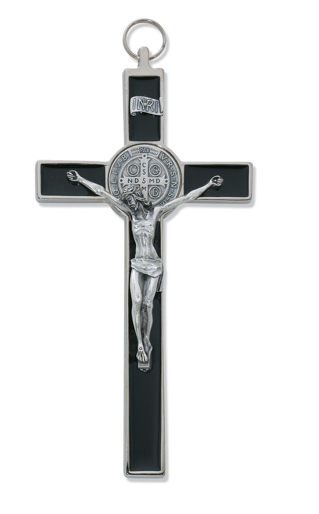St. Benedict Black Epoxy Crucifix
