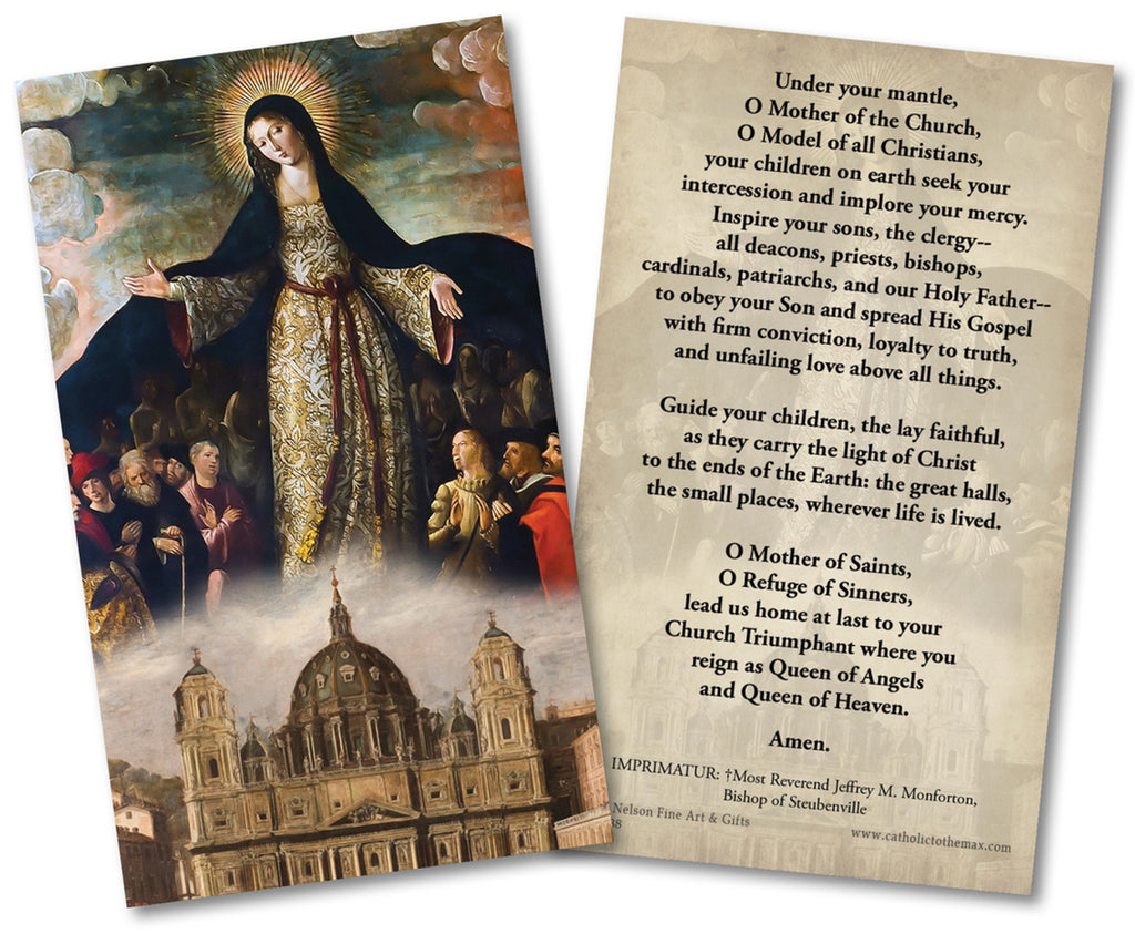 Mary Mother of the Church Holy Card