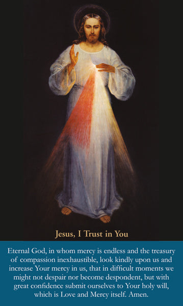 The Chaplet of Divine Mercy Prayer Card – Catholic Shoppe USA