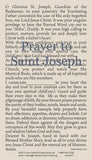 Prayer to Consecrate One's Child(ren) to St. Joseph Prayer Card