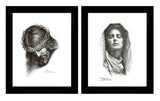 Portraits of Jesus and Mary by Jose Fuentes de Salamanca