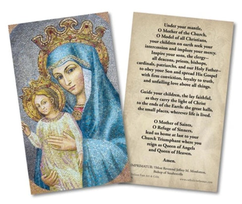 Mary Mother of the Church Holy Card