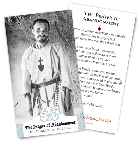 The Prayer of Abandonment Prayer Card