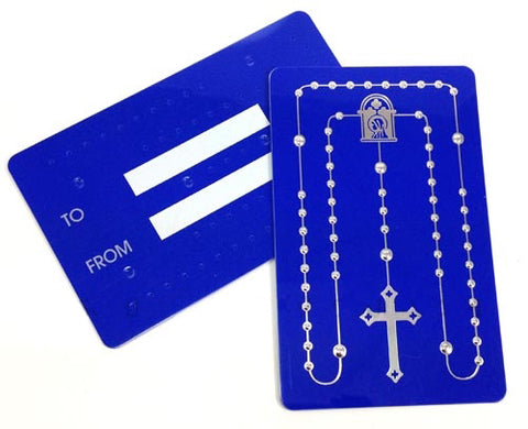 Embossed Wallet Rosary Prayer Card