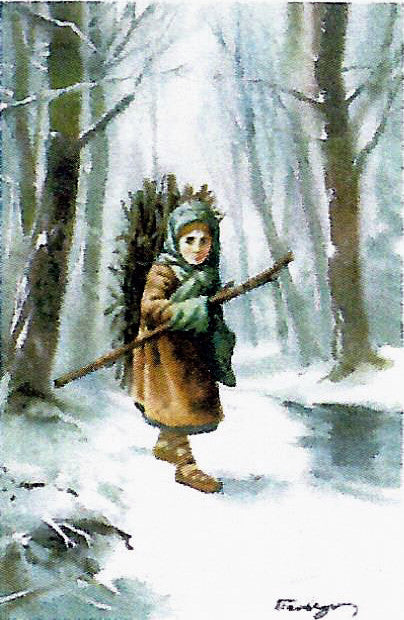 A Child Gathers Wood - Josyp Terelya - 