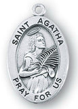 Sterling Silver Patron Saint Medals - Female Saints - Catholic Shoppe USA - 2