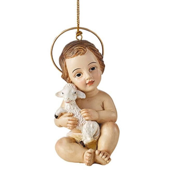 Baby Jesus with Lamb Ornament