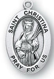 Sterling Silver Patron Saint Medals - Female Saints - Catholic Shoppe USA - 17