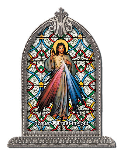 Divine Mercy Italian Art in Arched Frame - Catholic Shoppe USA