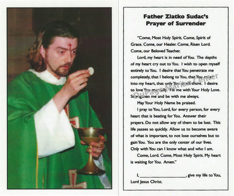 Father Sudac Prayer Card - Catholic Shoppe USA