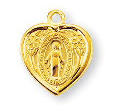 Gold over Sterling Silver Tiny Miraculous Medal - Catholic Shoppe USA