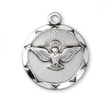Holy Spirit Round Sterling Silver Medal