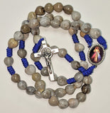 Job's Tears Beaded Rosary with Pray the Rosary Pamphlet