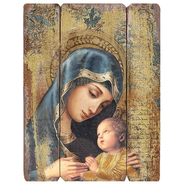 Madonna and Divine Child Decorative Panel - Catholic Shoppe USA