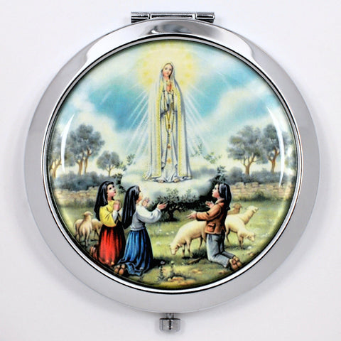 Our Lady of Fatima Silver Compact