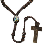 Our Lady of Grace Wood Rosary includes The Power of Prayer prayer card