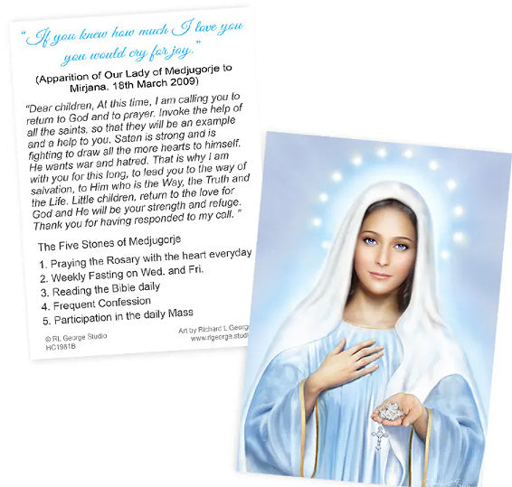 Our Lady of Medjugorje Holy Card