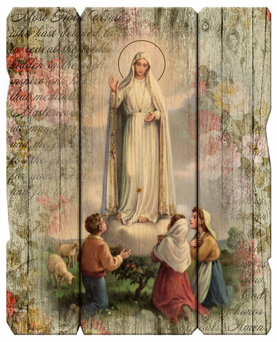 Our Lady of Fatima Plaque - Catholic Shoppe USA