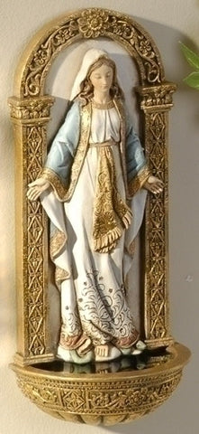 Our Lady of Grace Holy Water Font - Catholic Shoppe USA