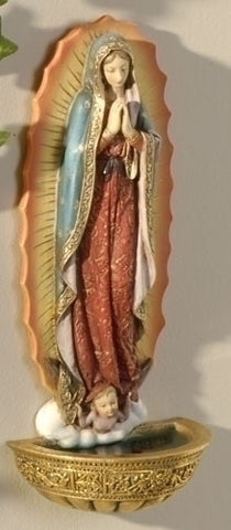 Our Lady of Guadalupe Holy Water Font - Catholic Shoppe USA