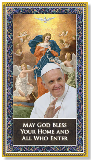 Pope Francis/Our Lady Undoer of Knots House Blessing Plaque