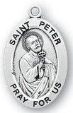 Sterling Silver Patron Saint Medals - Male Saints - Catholic Shoppe USA - 31