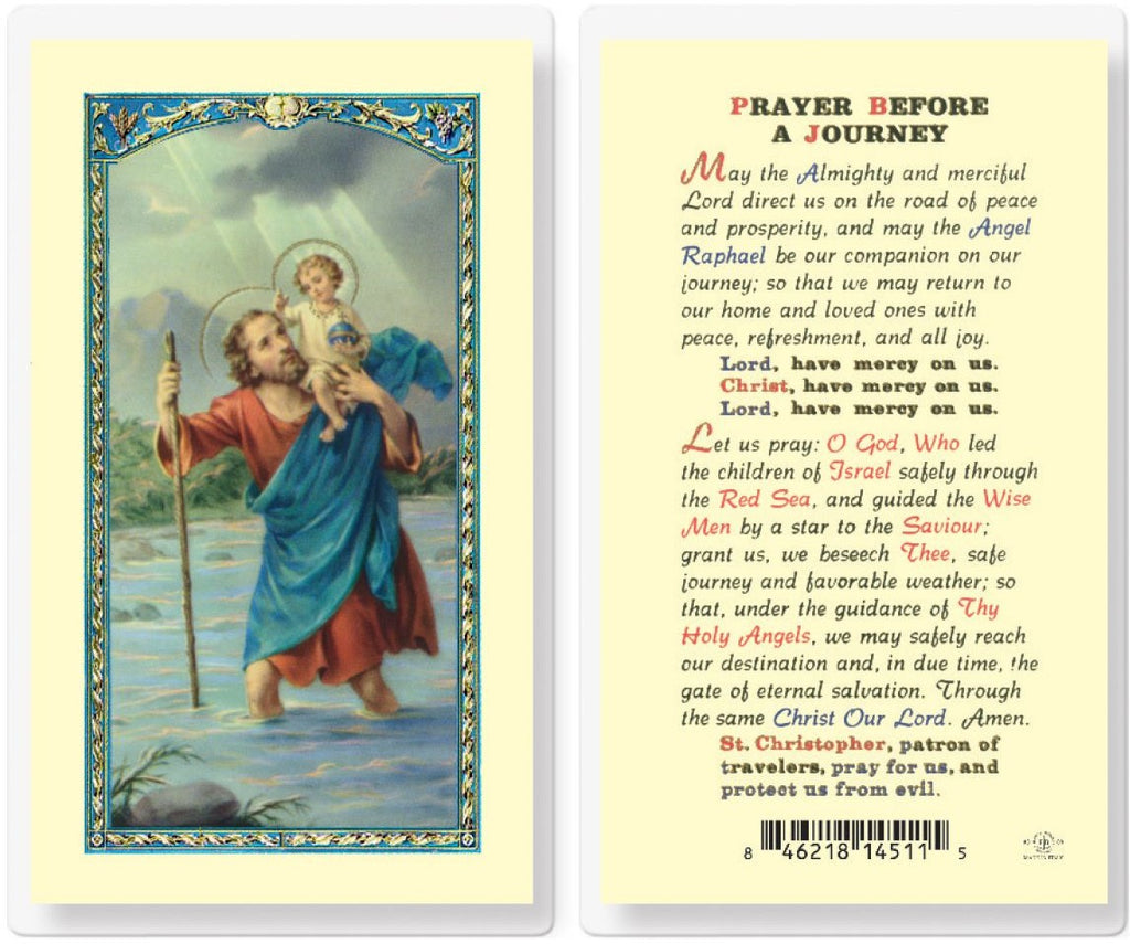 Prayer Before a Journey Prayer Card