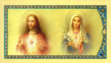 Prayer of Consecration to the Sacred Heart of Jesus and the Immaculate Heart of Mary Laminated Holy Card