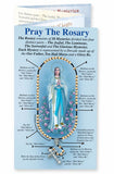 Job's Tears Beaded Rosary with Pray the Rosary Pamphlet