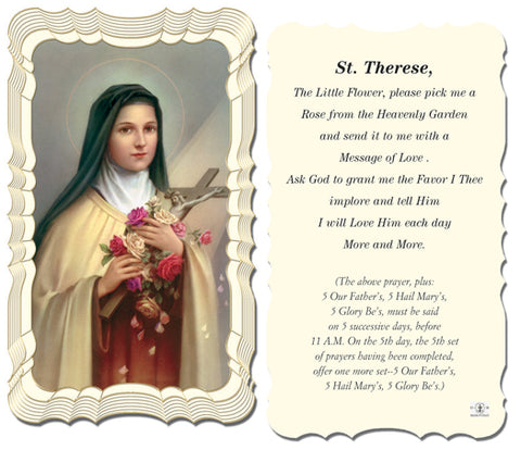 St. Therese Novena Prayer Card