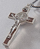 Crucifix Medal of St. Benedict in Brown, Blue or Red - Catholic Shoppe USA - 2