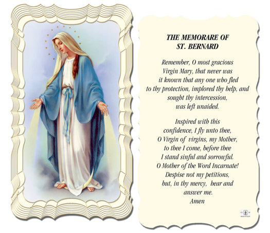 The Memorare of St. Bernard Prayer Card