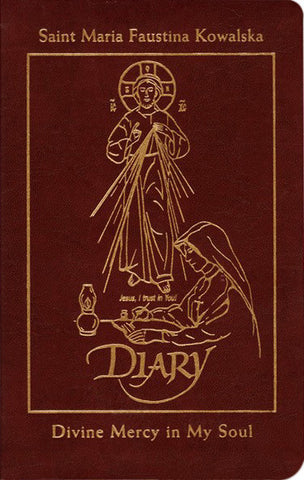 The Diary of Saint Maria Faustina Kowalska - Deluxe Burgundy Leather