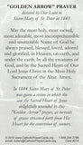 The Golden Arrow Prayer Card