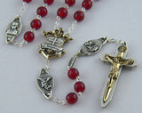 The Warrior's Rosary Red Agate - Catholic Shoppe USA - 1